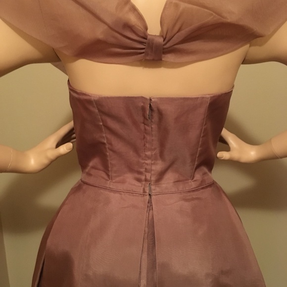 Vintage 1960s silk organza cocktail dress. - Picture 6 of 8